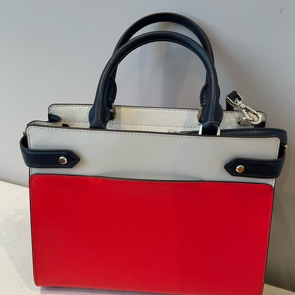 Kate Spade Medium Satchel Red Multi Crossbody Satchel - Picture 4 of 9